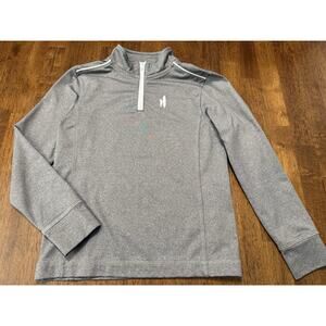 johnnie-O Performance 1/4 Zip Pullover Heathered Gray Boys Size 5